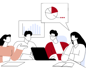 話し合いをしているイラスト