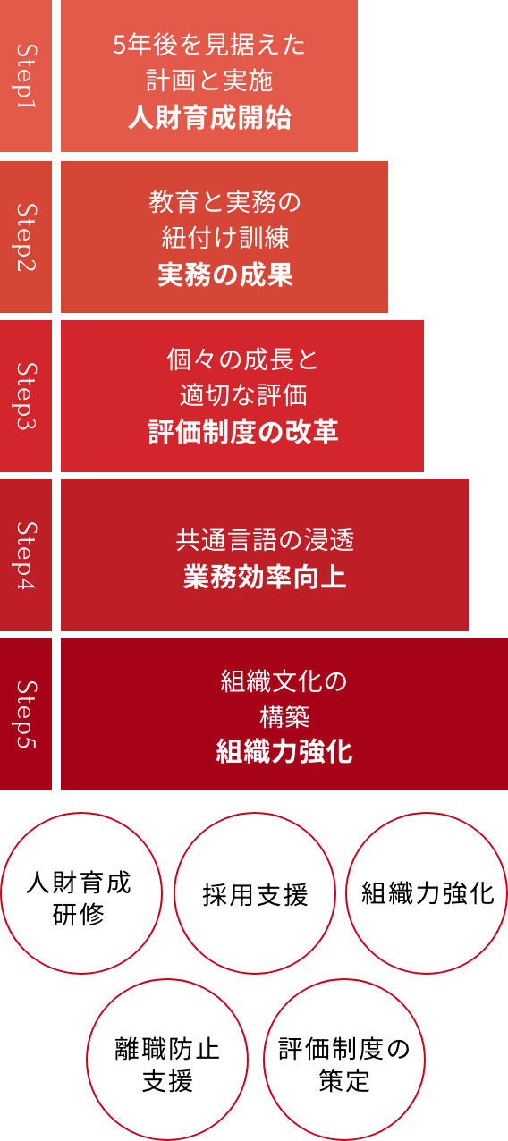 人財育成計画のステップ